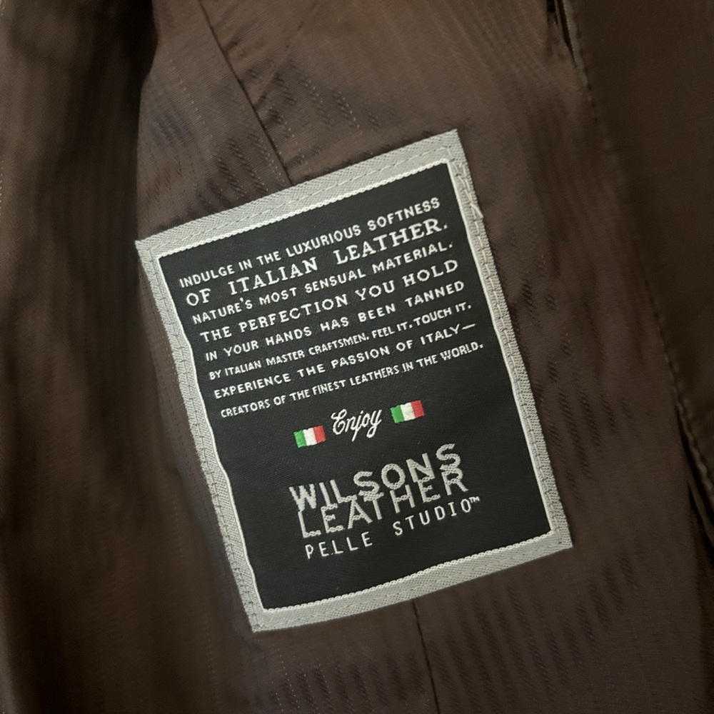 Wilsons Leather Brown Moto Leather Jacket - Picture 2 of 6